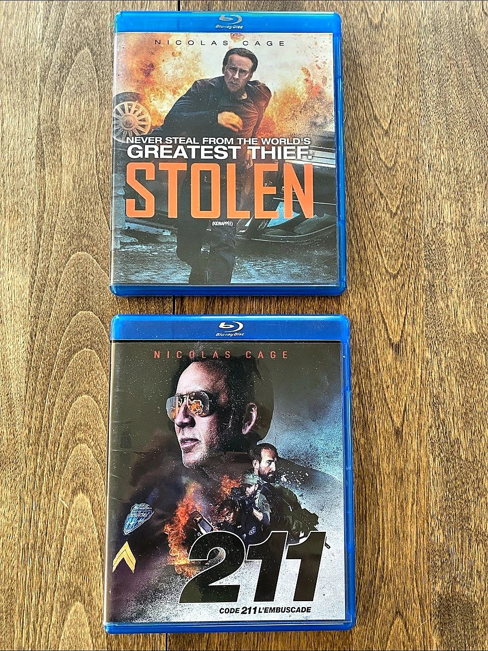 Rare Nicolas Cage Gems: 2012 Stolen and 2018 211 Blu-ray movies Blu-ray Movie Se